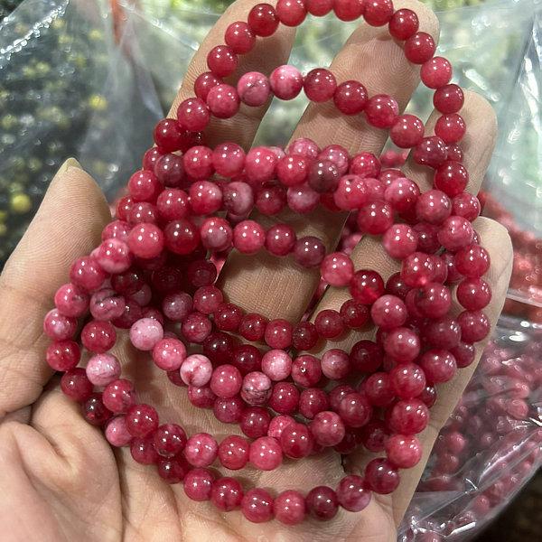 

Браслет из круглых бусин натурального хрусталя цвета конфеты - DIY Ювелирные аксессуары 6mm