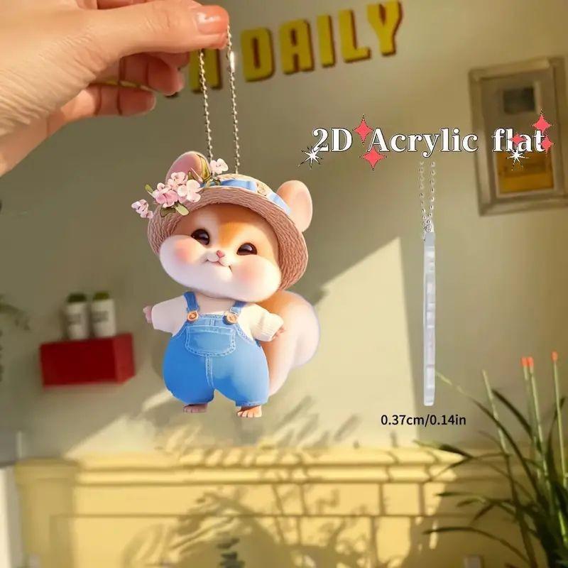 Cartoon Acrylic Charming Cat Pendant For Stylish Car Interior Decoration