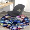 1pc Anime Design Round Carpet - Soccer Players Theme, Suitable for Office Chair Mat, Home Decor, Living Room, Bedroom, Game Room