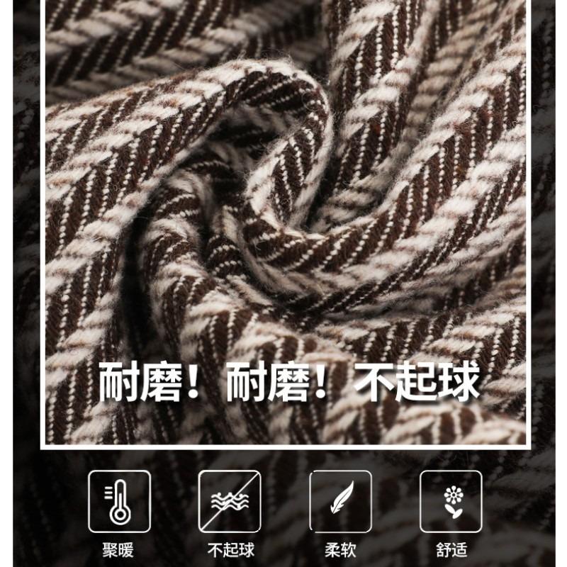 Vertical woolen pants children's high-waisted straight-leg pants retro casual mopping trousers narrow version lazy and drape wide-leg pants