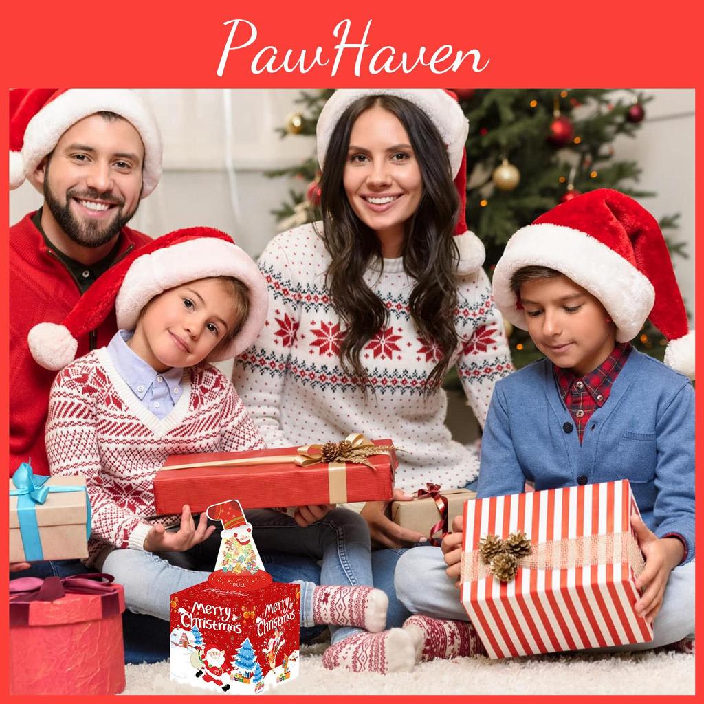 Dekor Fest Jul Röd Julstrumpa Mönster Presentask För Presentpresentation