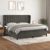 Maison Exclusive - Lattenrost und Matratze Dunkelgrau 200x200cm Samt