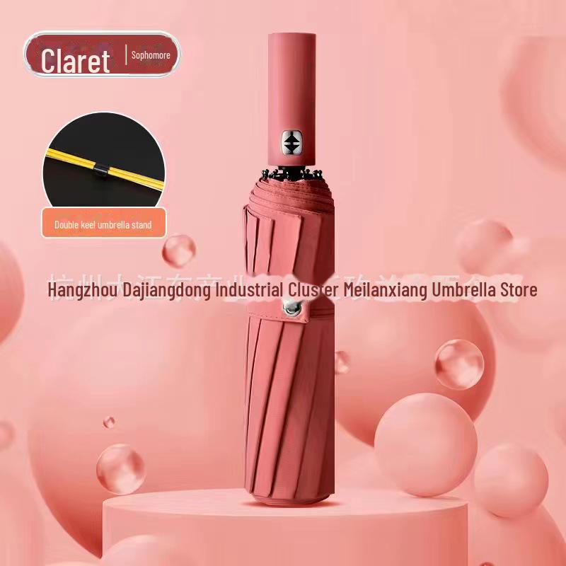 Umbrelă automată pentru femei cu 72 de oase: Rezistent la vant, protectie UV, soare si ploaie Dubla utilizare.