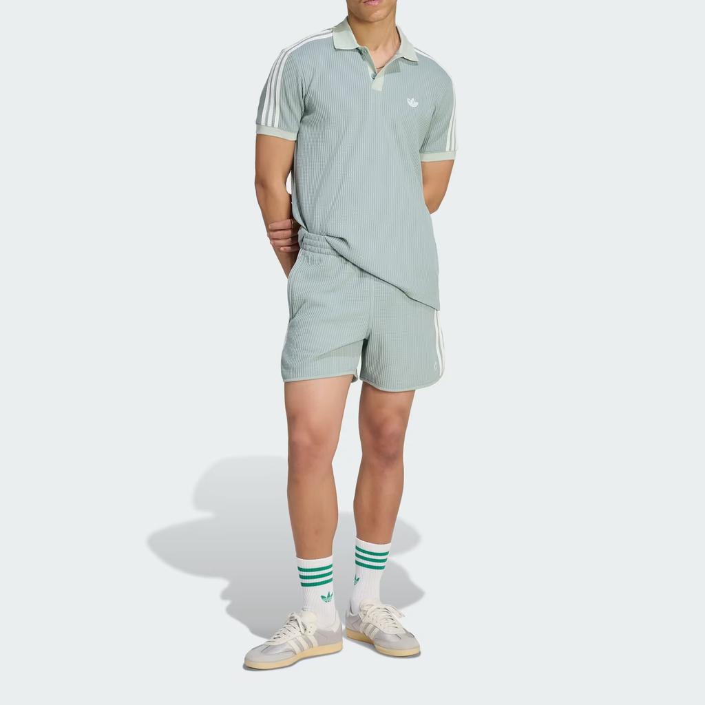 Adidas Originals Sprinter Waffle Knit Striped Loose Comfortable Knit Casual Shorts Men shorts KX1247