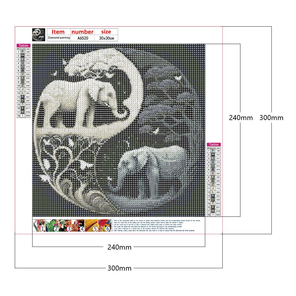 5D DIY Full Round Drill Diamond Painting Tai Chi Animal Kit Decoration Art Craft
