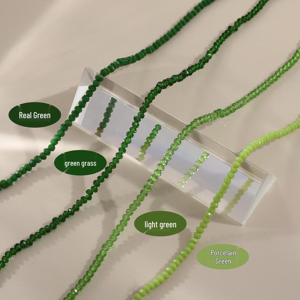 180pcs 2mm Faceted Colored Glass Beads for DIY Jewelry: Bracelet, Necklace, Earring Making