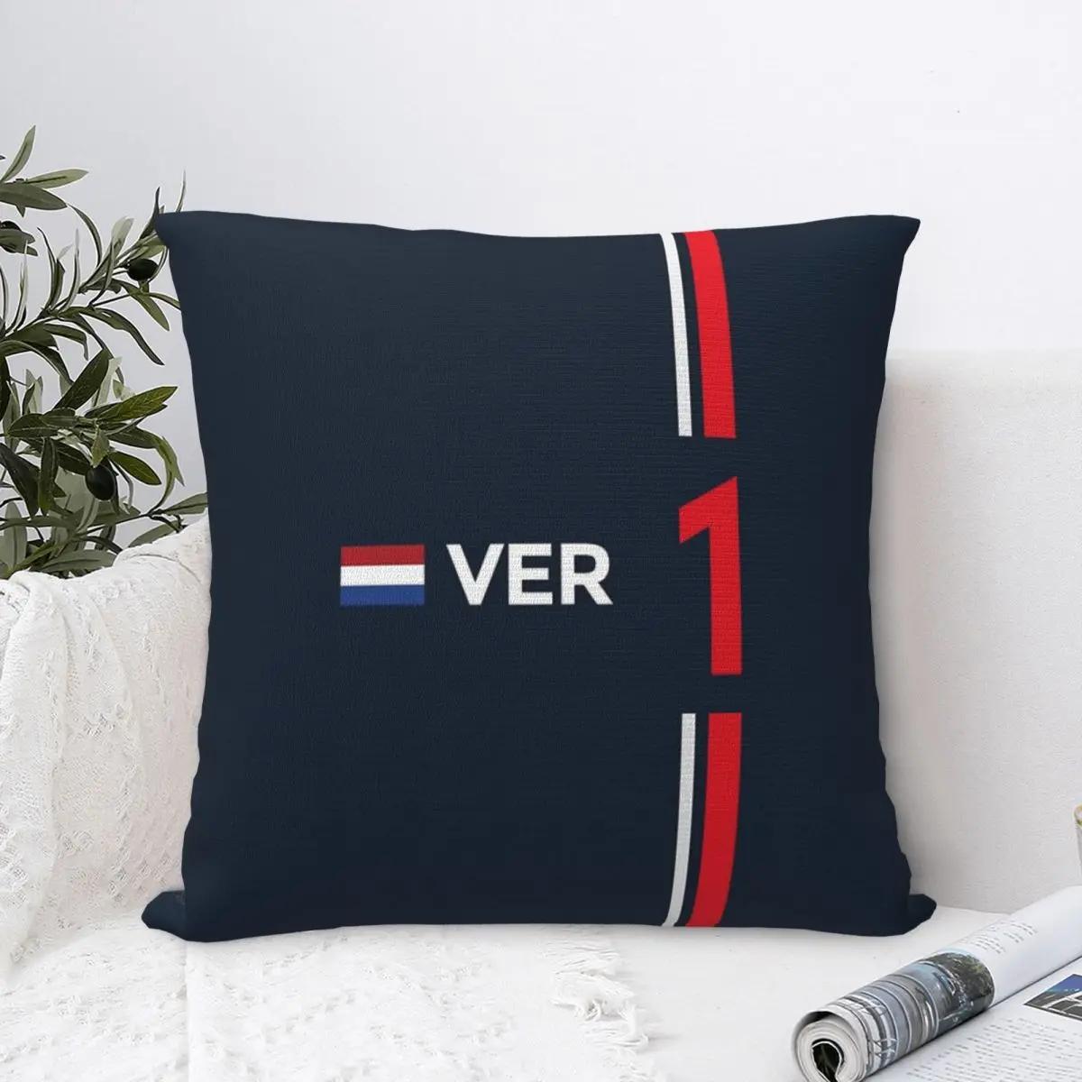 

F1 Verstappen Pillowcase Polyester Pillows Cover Cushion Comfort Throw Pillow Sofa Decorative Cushions Used for Home Living Room 22x22Inch