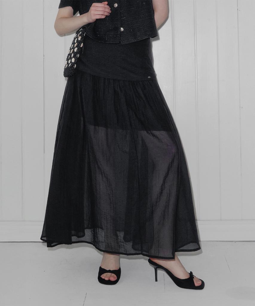 Teuwi Mels Layered Flare Long Skirt