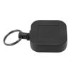 Retractable Keychain Black Plastic Wire Rope High Resilience Portable Keychain for Anti Lost