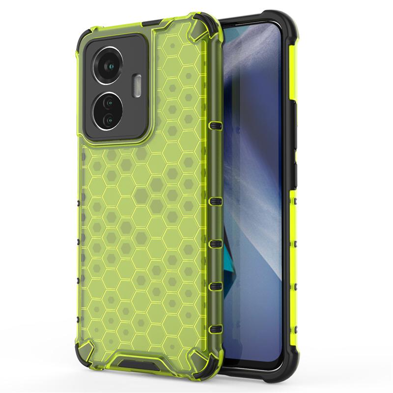 Shockproof Transparent Case For Vivo T1 Snapdragon 680 Honeycomb Armor Case Vivo T1 Snapdragon 680 Case Cover For Vivo T1 44W