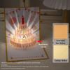 Biglietto Torta di Compleanno Pop-Up 3D - Saluto in Scultura di Carta di Alta Gamma