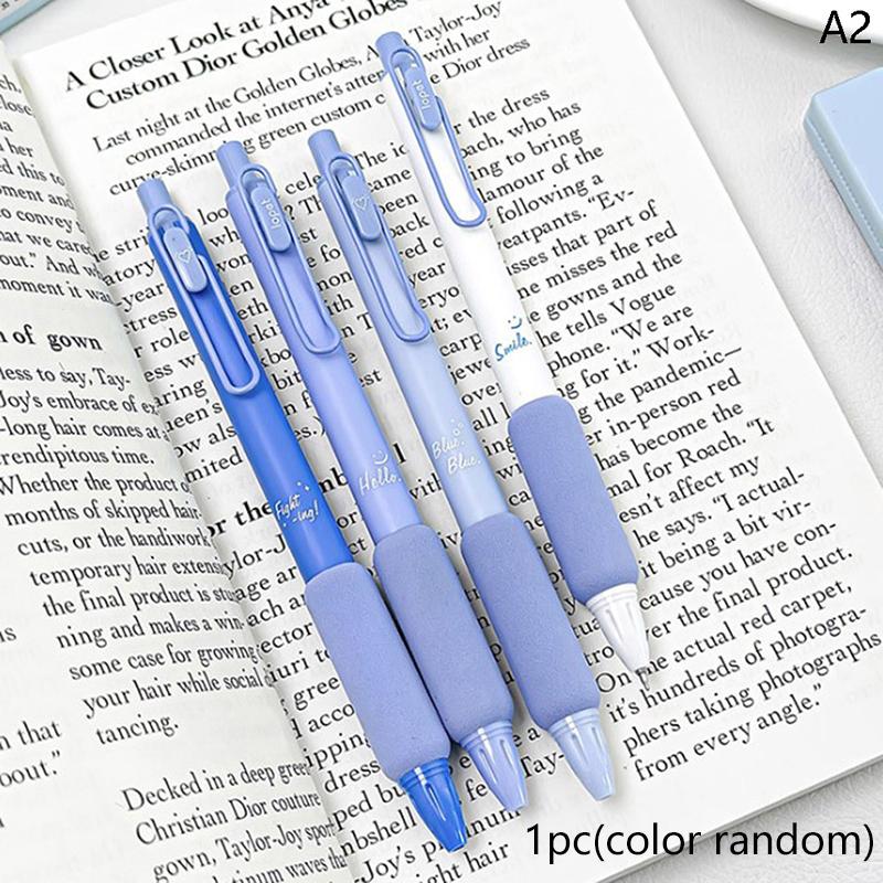 1 buc pix cu gel de ceai verde, suport moale la atingere, 0,5 mm, pix cu bilă, cerneală neagră