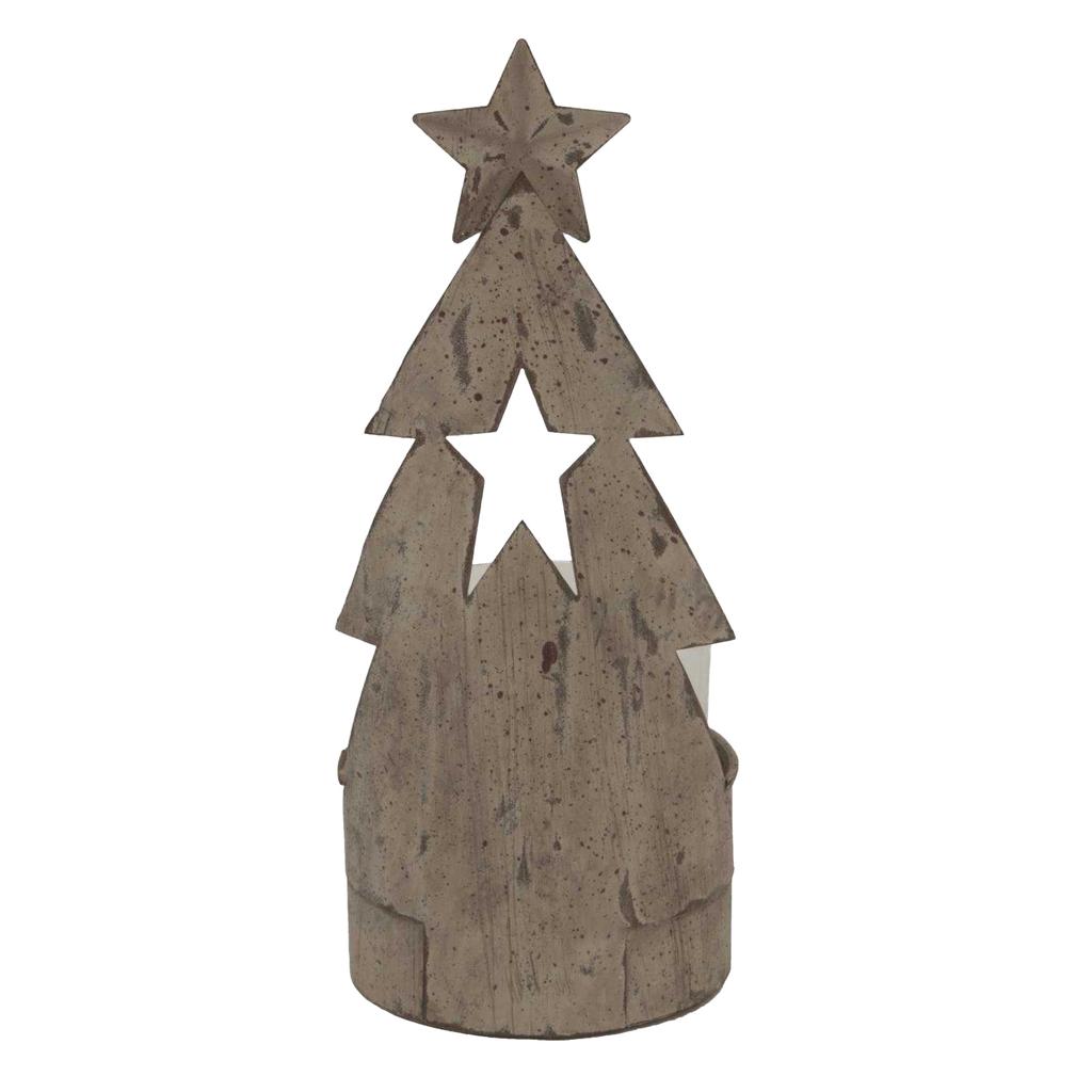 Hill Interiors Metal Tree Christmas Candle Holder