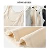 U-neck loose and loose design, bottom vest, women's inner sling, outer wear, lazy cotton sleeveless solid color top