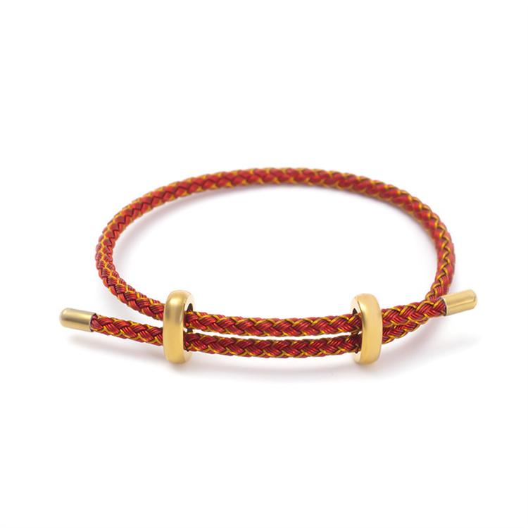8-Shaped Stainless Steel Buckle 3MM Adjustable 20% Lucky Beaded Weave Bracelet Fashionable Couple Jewelry Wire Rope Bangles