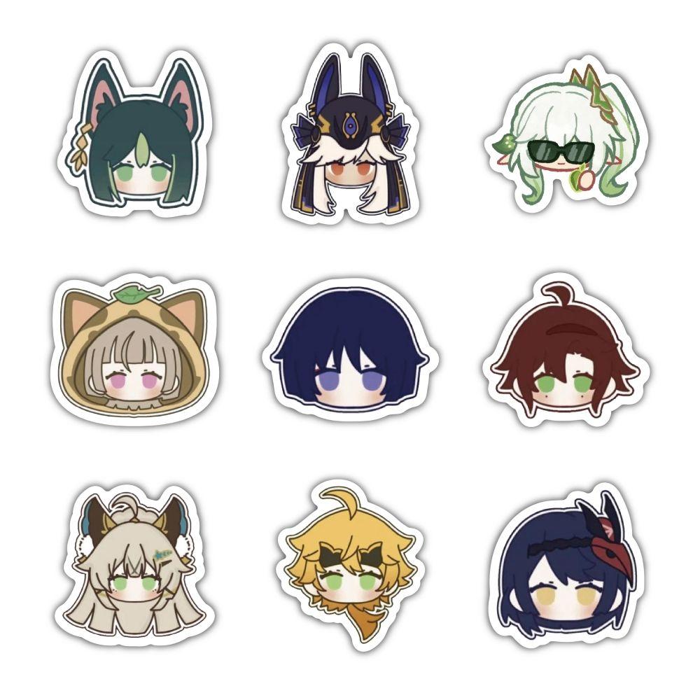 60PCS Genshin Impact Cyno Stickers, Peripheral Decorations for Handwritten Journals Desktop Decals, Student Notebook Decorations - Waterproof Stickers