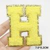A-Z Big Size Letter Patches For Clothing Yellow Color Iron On Patches On Clothes Sew On Stickers Applications(8Cm)
