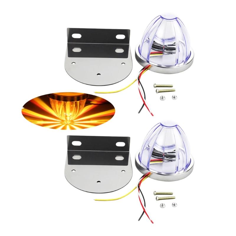 31BC Energy Saving Double Color Trailers Truck Side Marker Lights With Sturdy ABS Housing And Universal Mounting Brackets