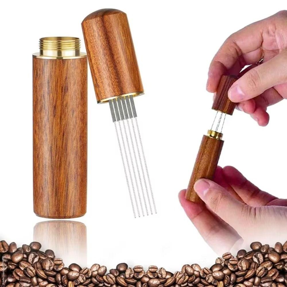 Stainless Steel Coffee Powder Tamper Mini Espresso Distributor Cafe Stirring Tool