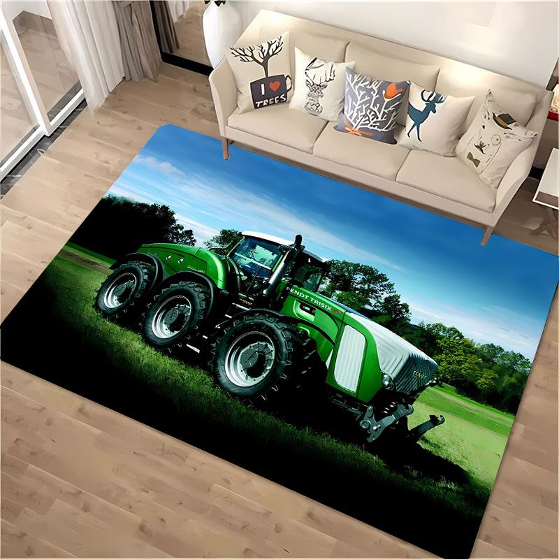 Car Tractor Series Pattern Carpet, Living Room and Bedroom Household Items, Kids Room Sofa Mat Doormat Floor  Anti-slip Rug Gift