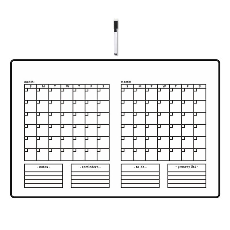 Magnetic Fridge Calendar Weekly Monthly Planner With Marker For Kitchen Refrigerator Office Organization Daily Planning