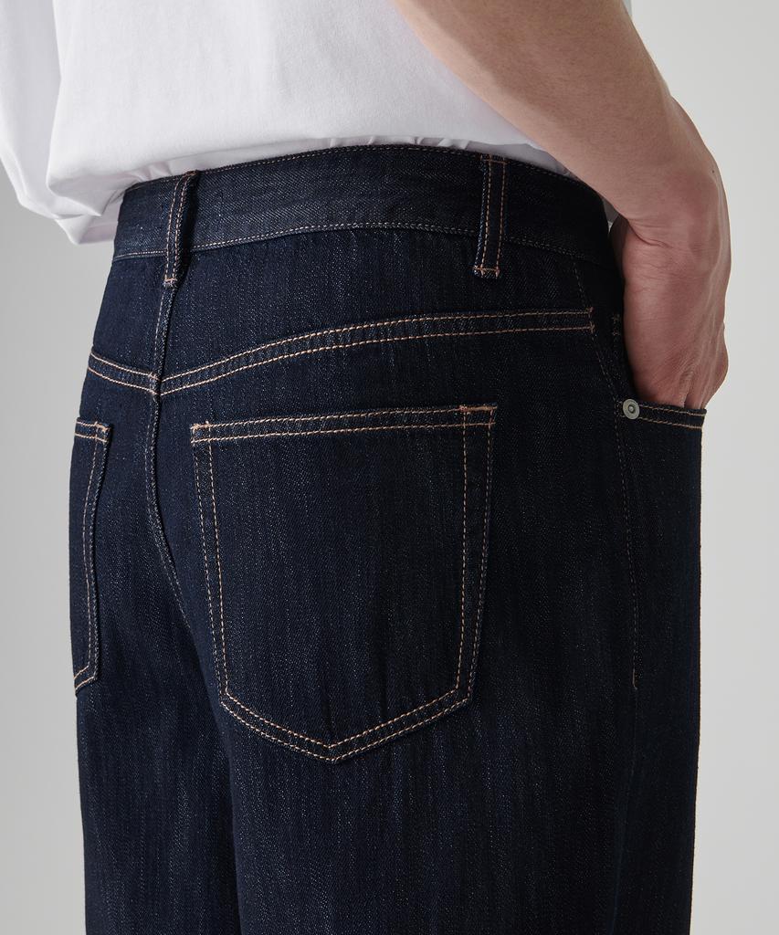 MUSINSA STANDARD Linen-Like Wide Denim Pants [Deep Indigo]