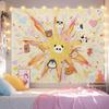 Cute Animal Tapestry Lovely and Healing Wall Hanging for Bedroom  Dorm Cartoon Wall Decor Cloth to Cover Unsightly Walls
