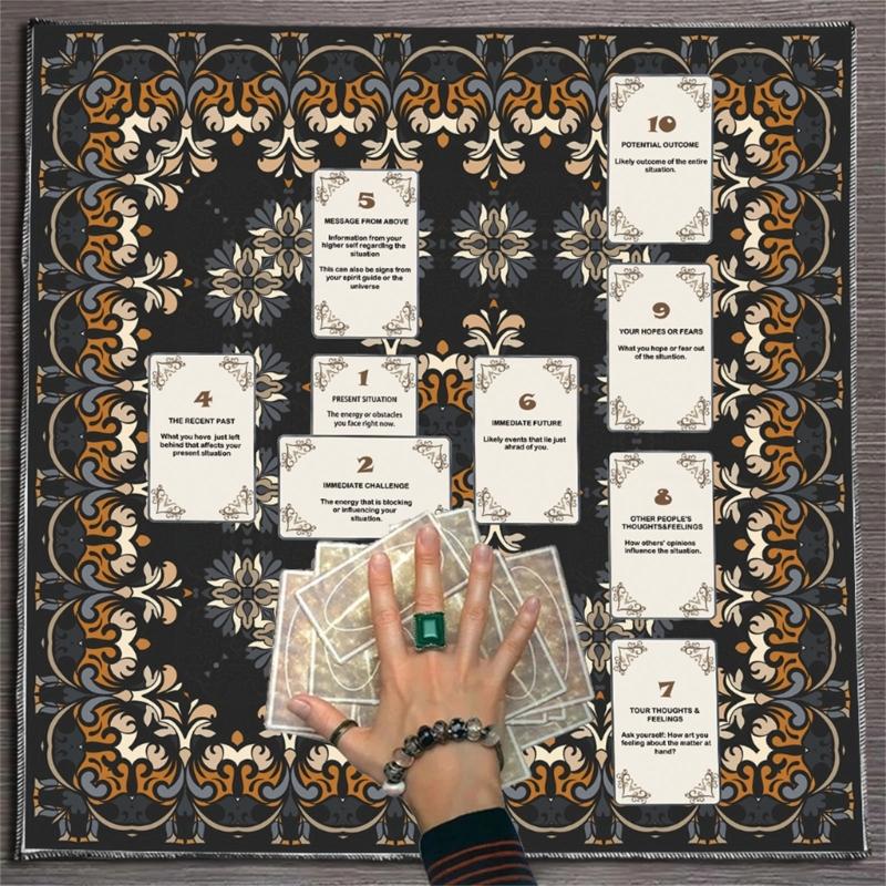 Divinations Tablecloth Reading Card Astrologys Tarots Cards Tablecloth Altars Cloth Divinations Board Game Accessories