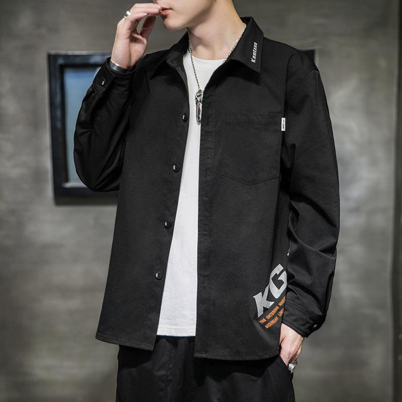 Nuevo estilo hombres coreano manga larga camisa tendencia guapo abrigo  superior casual pulgadas ropa masculina comprar a buen precio — entrega  gratuita, reseñas reales con fotos — Joom