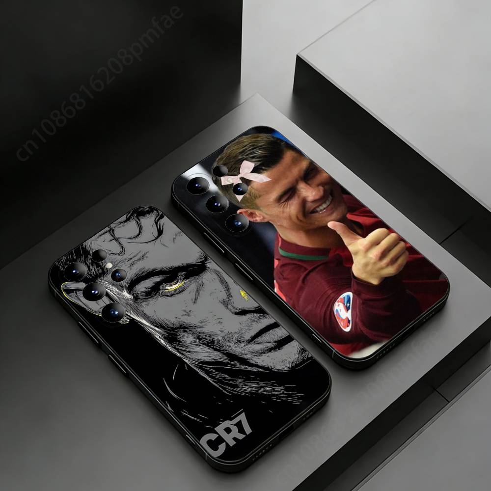 Fußball C-CR7 R-RonaldoS-S Handyhülle für Samsung Galaxy S24,25,26,23 22,21,S20 Plus Ultra FE weiche Fundas Hüllen