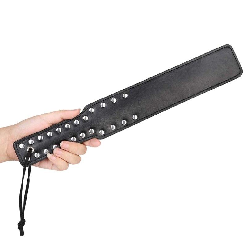Leather Black Spanking Paddle Impact Play  Kink  Fetish Restraints Paddles