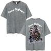 Conor Mcgregor The Notorious Vintage Washed T-shirt Uomo Donna Classica Violenza Estetica T-shirt Casual Larga Oversize