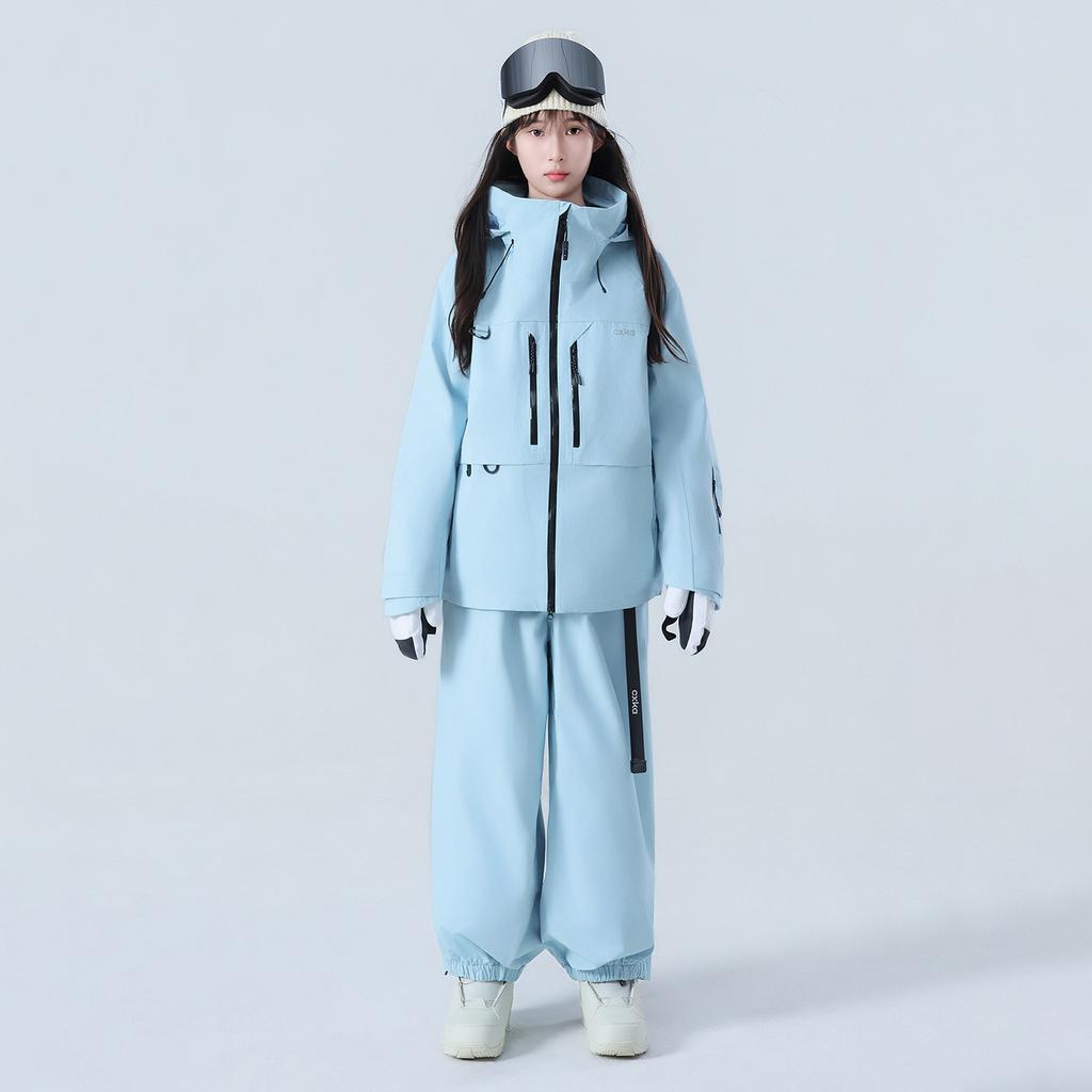 Ski Suit for Women and Men Outdoor Winter Warm Snowboard Suit Waterproof Windproof Skiing Jackets and Pants Set Unisex Breathable Insulated Snow Suit