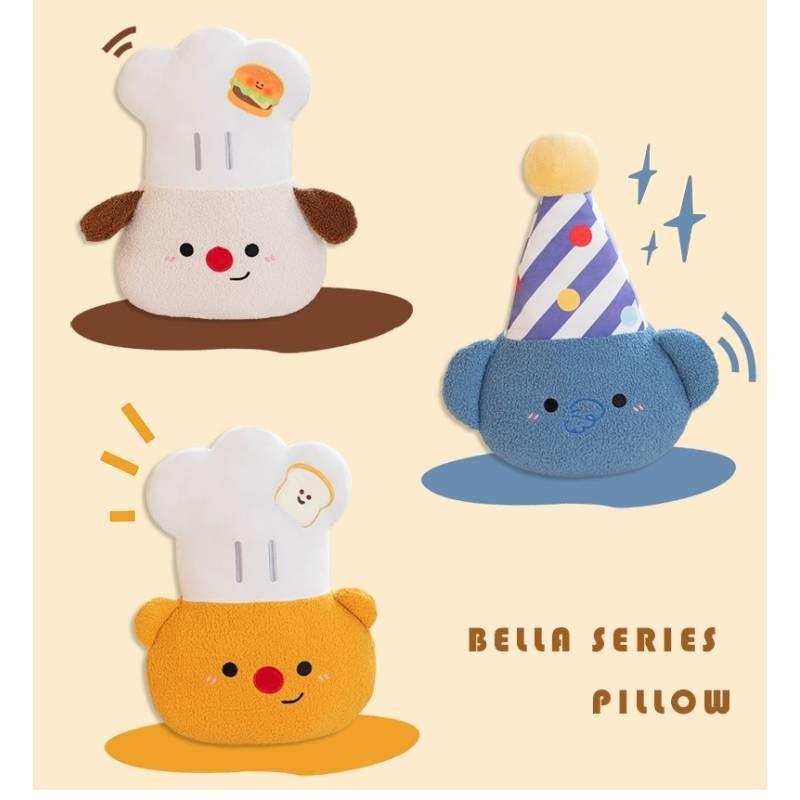 Chef Bear Dog Birthday Hat Elephant Plush Toy Stuffed Doll Decoration Gift Kids