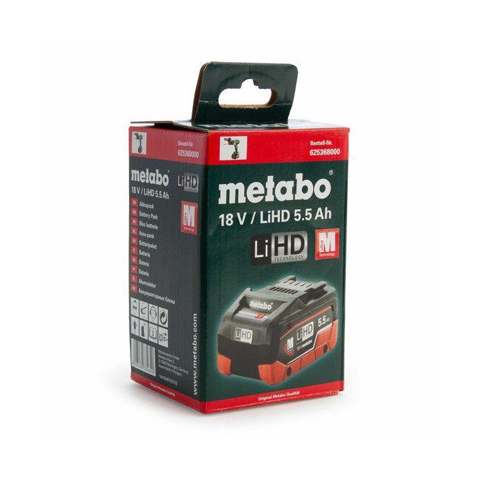 Metabo LiHD Akkupack 18 V - 5,5 Ah AIR COOLED 625368000 Batterie pour outil 18 V 5.5 Ah LiHD