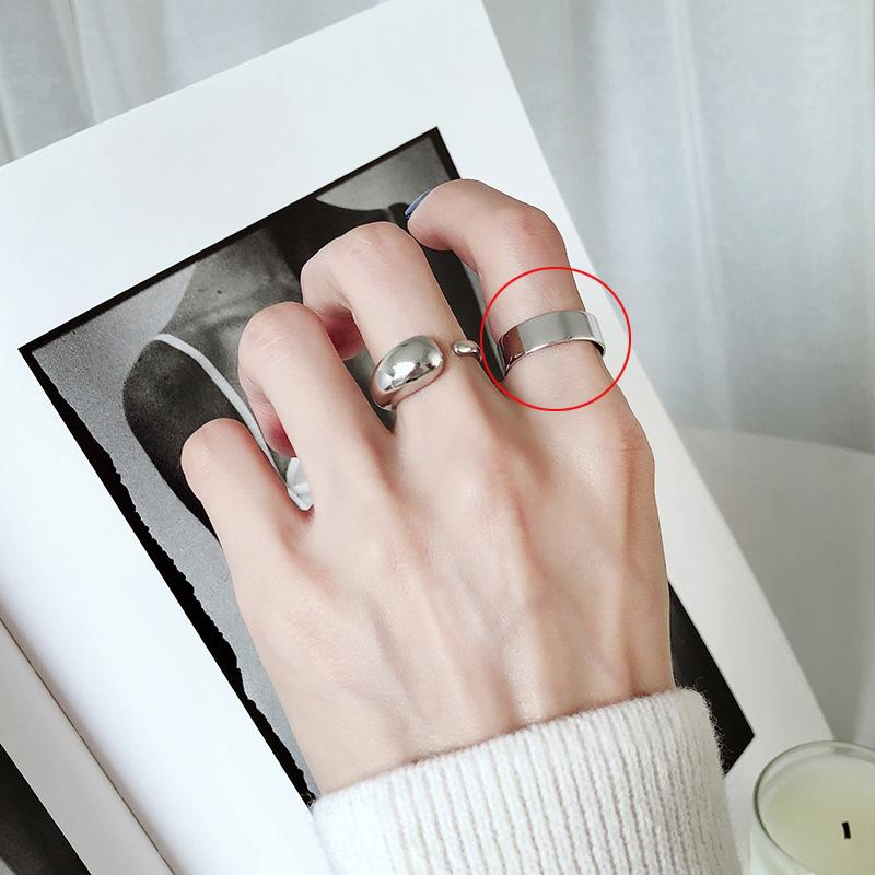 Retro European Korean Japanese Water Drop Openwork Ring: Trendy Jewelry for Women Adjustable Open