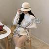 Winter French White Woolen Woolen Basin Hat Hepburn Style Ladies Elegant Bow Bucket Hat Brim Temperament Top Hat