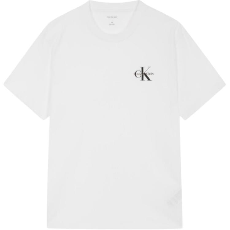 

Calvin Klein Letter Logo Short Sleeve T-Shirt Men Tops White 4RAB213YAA M
