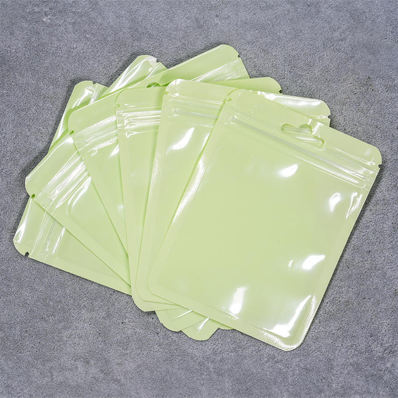 100pcs Macaroon Candy Colors Jewelry Bags For Necklace Earrings Ring Hair Clip Travel Plastic Jewelry Package Storage Bag