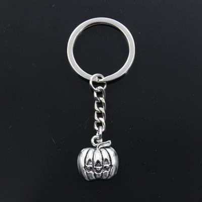 Módní klíčenka 20x18mm Dýně Jack Lucerna Halloween Stříbrné Přívěsky DIY Muži Šperky Držák na klíče do auta Dárek