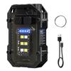 Mini Keychain Flashlight USB Charging Super Bright Torch IP65 Waterproof Emergency COB LED Work Light for Camping Fishing Hiking