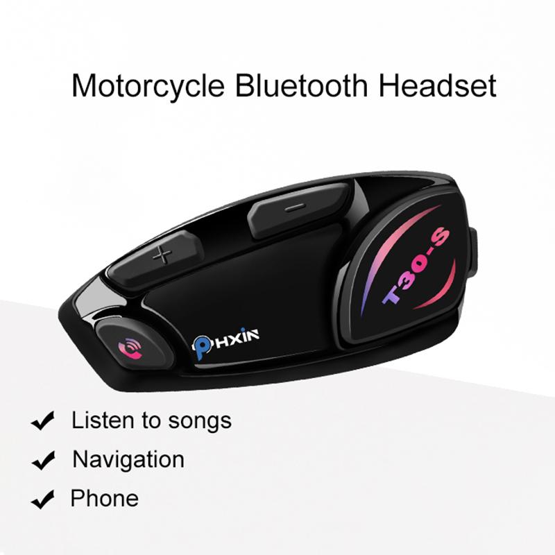 

Bluetooth-гарнитура для шлема мотоцикла со встроенным беспроводным шумоподавлением для езды, музыка, водонепроницаемые наушники IPX7