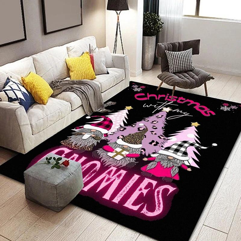C-Christmas dwarf print carpet yoga mat bedroom decoration carpet living room bathroom decoration floor mat birthday gift