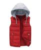 Three Joy Men's Down Vest, Plus Size, Outerwear, Padded Vest, Golf, Winter, Stylish, Red, Size L
