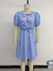 High-End Puff Sleeve Bow Tie Dress - 2026 Summer Collection