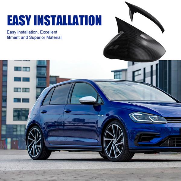 Pair of Rearview Mirror Covers for 2013-2020 Volkswagen Golf 7, MK7.5, GTI, GTD, GTE, R, Touran None