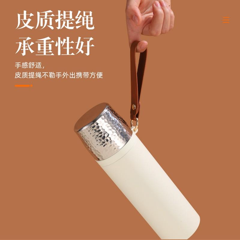 Thermos Cup Hammered Lid 316 Stainless Steel Inner Ceramic Coating Business Gift Water Bottle