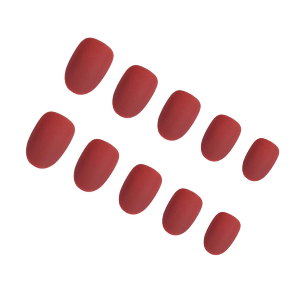 

24 штуки маленьких круглых матовых накладных ногтей, сделай сам, искусственные ногти