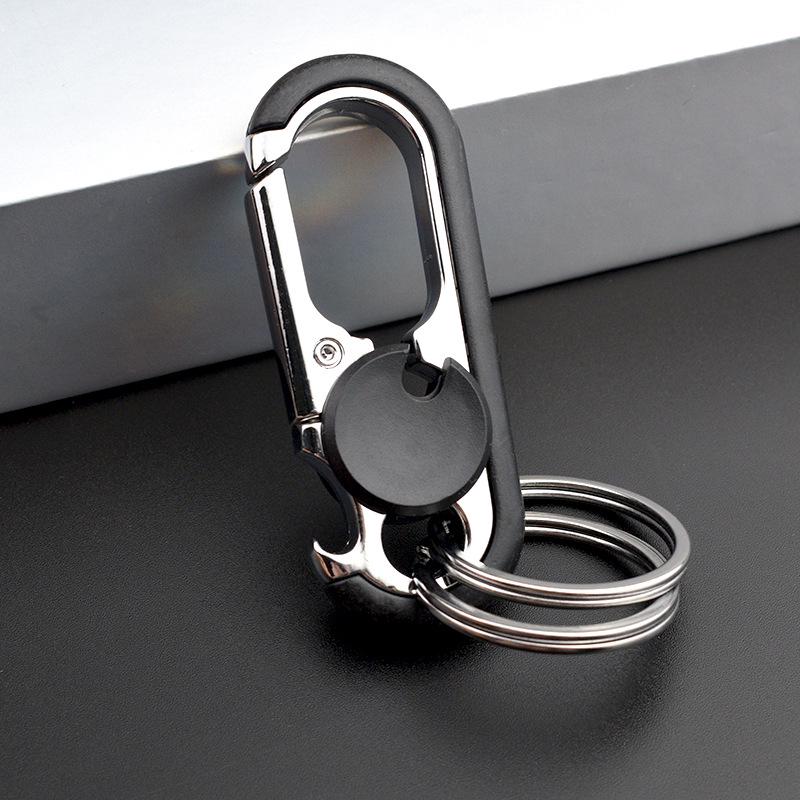 

Мужской металлический брелок с открывалкой для бутылок - Поясной, против потери, Многофункциональный деловой аксессуар