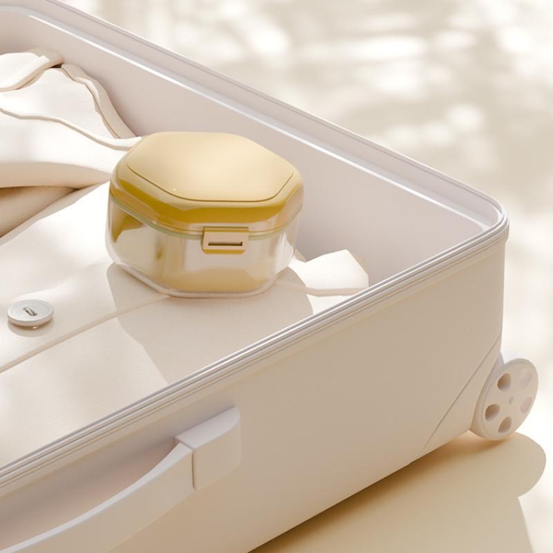 1 Stück Retainer-Zahnspangen-Aufbewahrungs-Einweichbox Unsichtbare Zähne Zahnprothesen-Reinigung Zahnaufbewahrungsbehälter Versiegelter Koffer